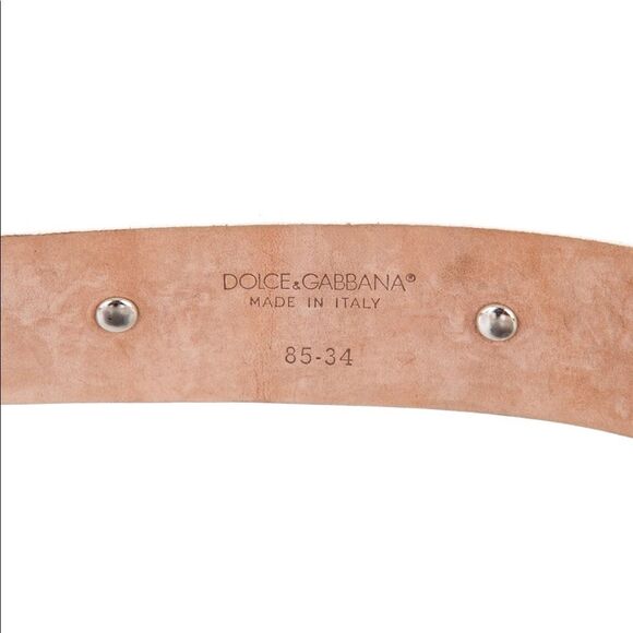 Dolce and Gabbana Leather Rhinestone Belt